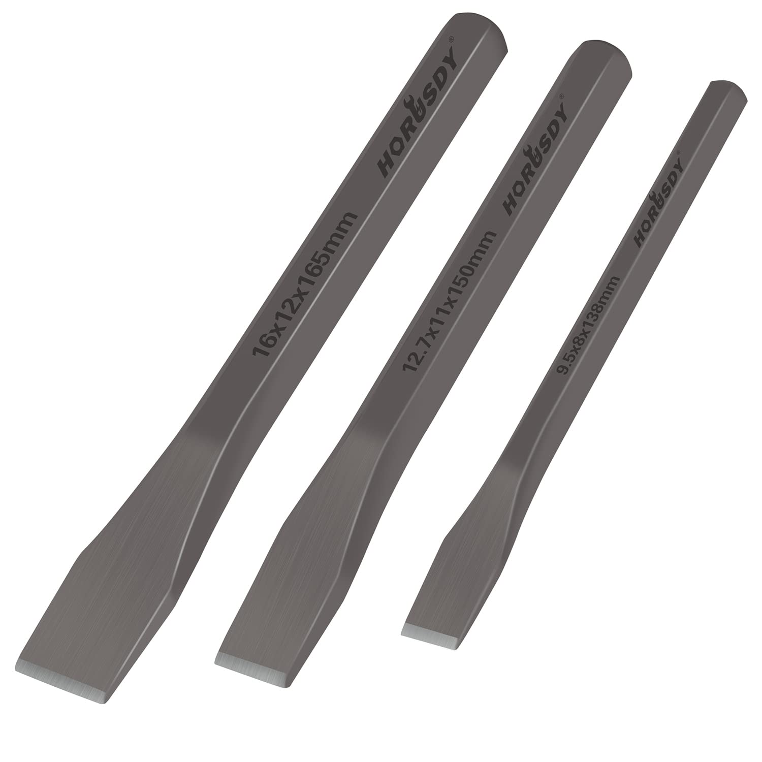 HORUSDY 16-Piece Punch and Chisel Set, Including Taper, Cold Chisels, Pin, Center