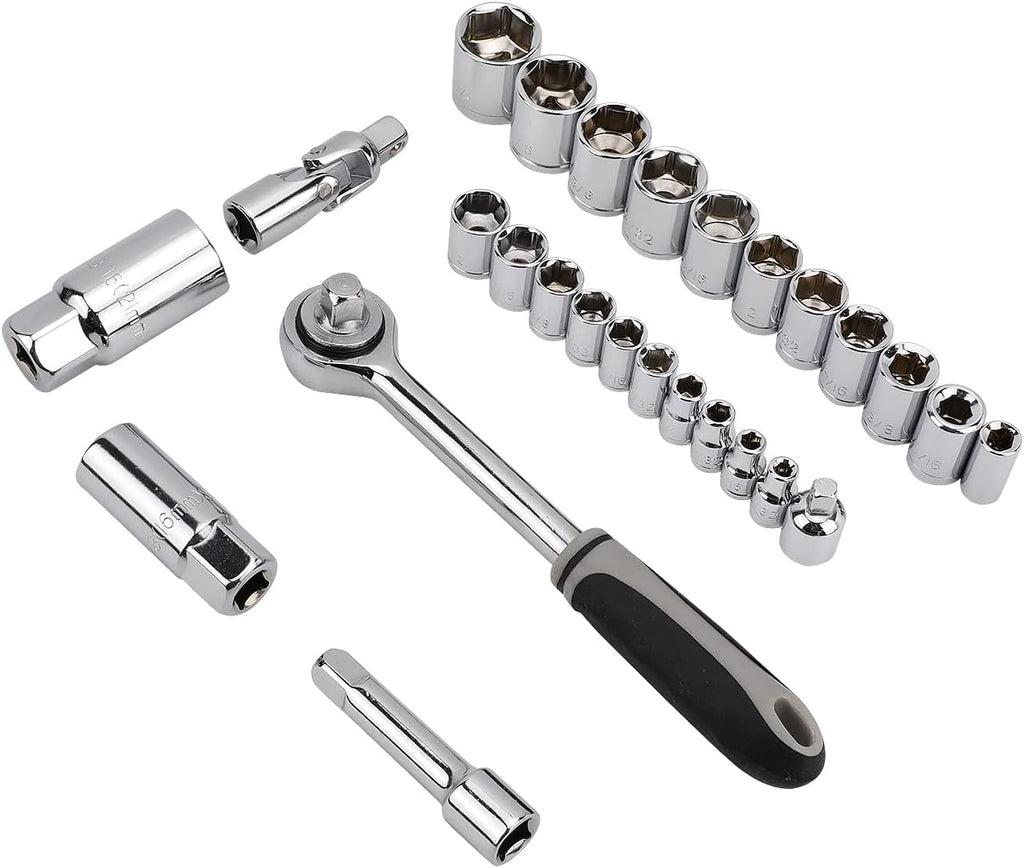 Amazon Basics 131-Piece General Household Hand Tool Set with Storage Case for Home Repair, Portable