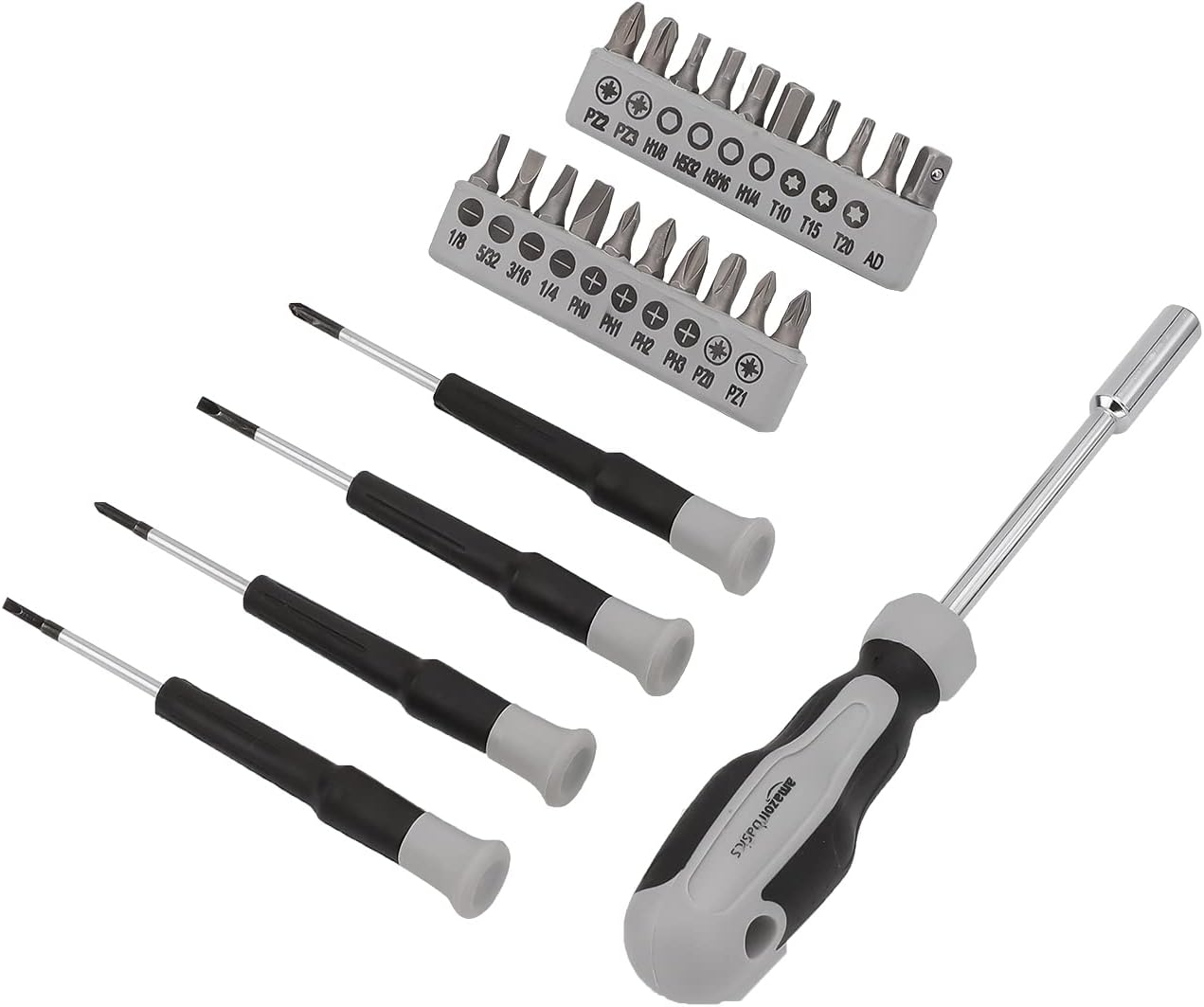 Amazon Basics 131-Piece General Household Hand Tool Set with Storage Case for Home Repair, Portable