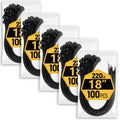 Zip Ties Assorted Sizes(4”+6”+8”+12”), 400 Pack, Black Cable Ties, UV Resistant Wire Ties by ANOSON